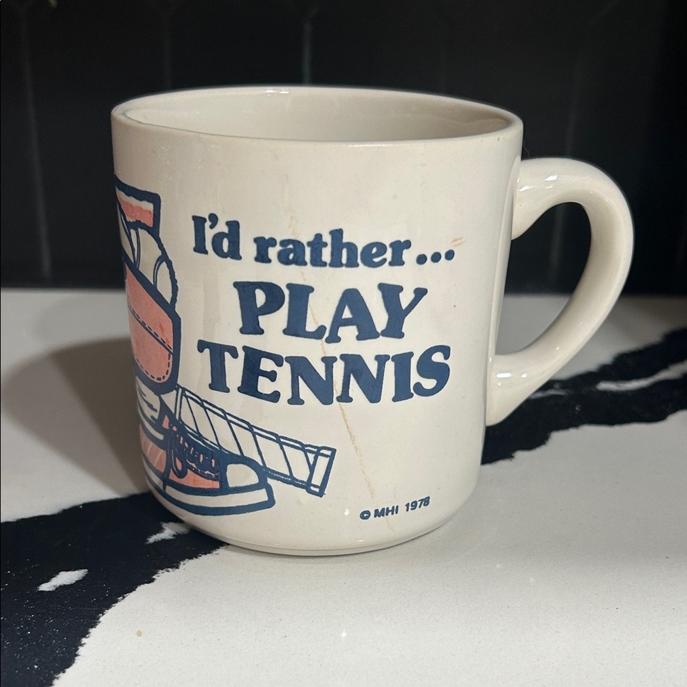 Vintage 1978 Tennis Coffee Mug